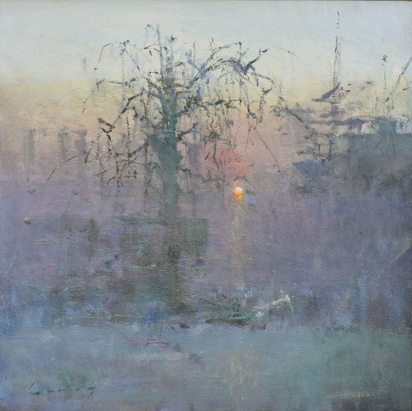 Audrey's Tree, Late Evening, 24" x 24"