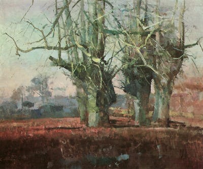 March Trees, 1991, 47" × 59"