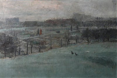 Landscape (Allotments), c1950, Royal College of Art Collection