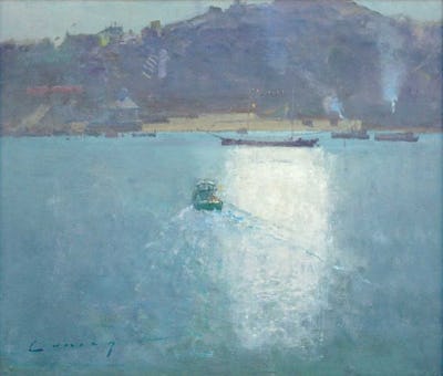 The Ferry, Fowey Harbour, 20" x 24"