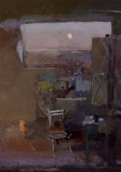 Studio Evening Moonrise, Royal Collection Trust
