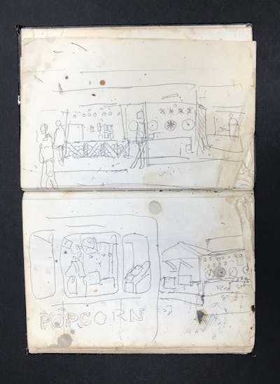 Fairground and Popcorn Stall, Two Studies