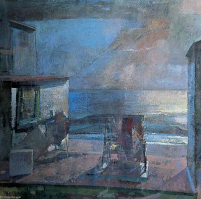 Hythe Beach (with Winding Gear), Maidstone Museum & Bentlif Art Gallery Collection