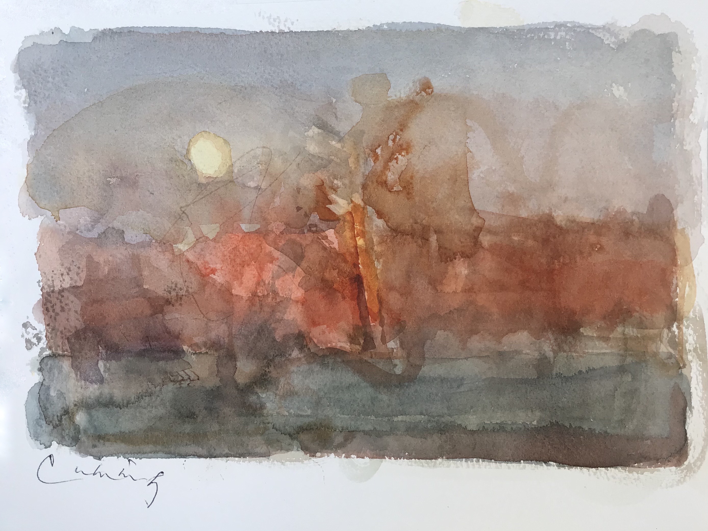 Early Morning Moonset