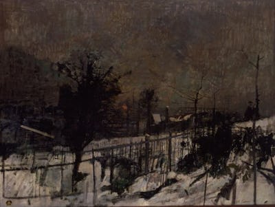 Snowscape and Thorn Tree, 1953, 36" × 48"
