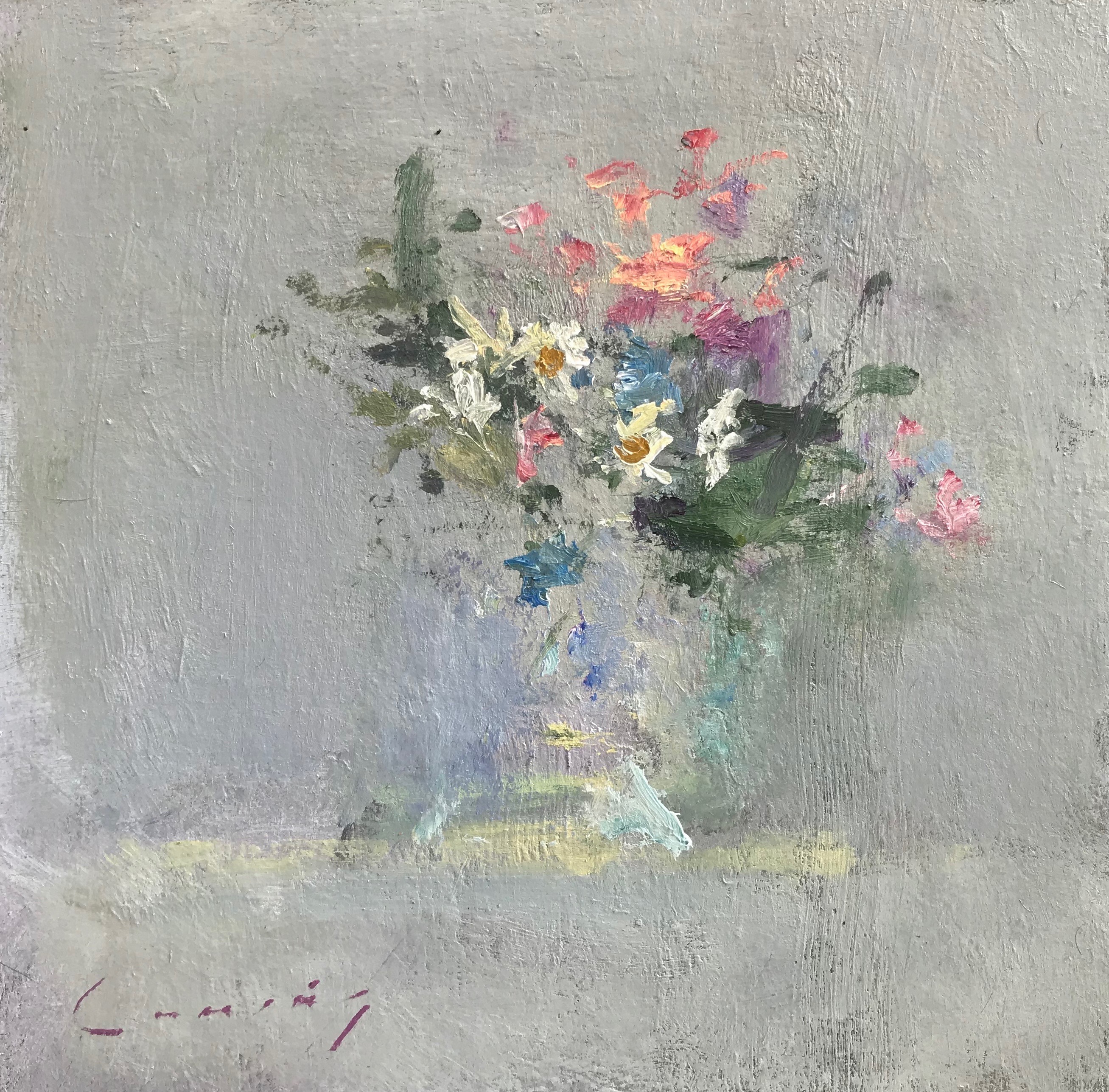 Spring Flower Study, 8" x 8"