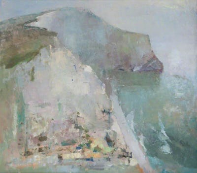 View of the Isle of Wight from Freshwater Bay, Looking South East, National Trust, Mottistone Manor Collection