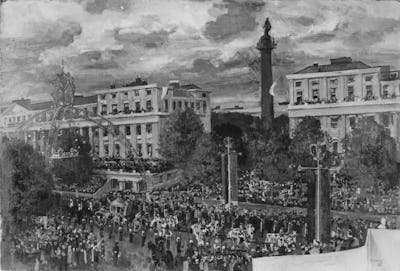 The Crowd in the Mall, 3 June 1953, Government Art Collection