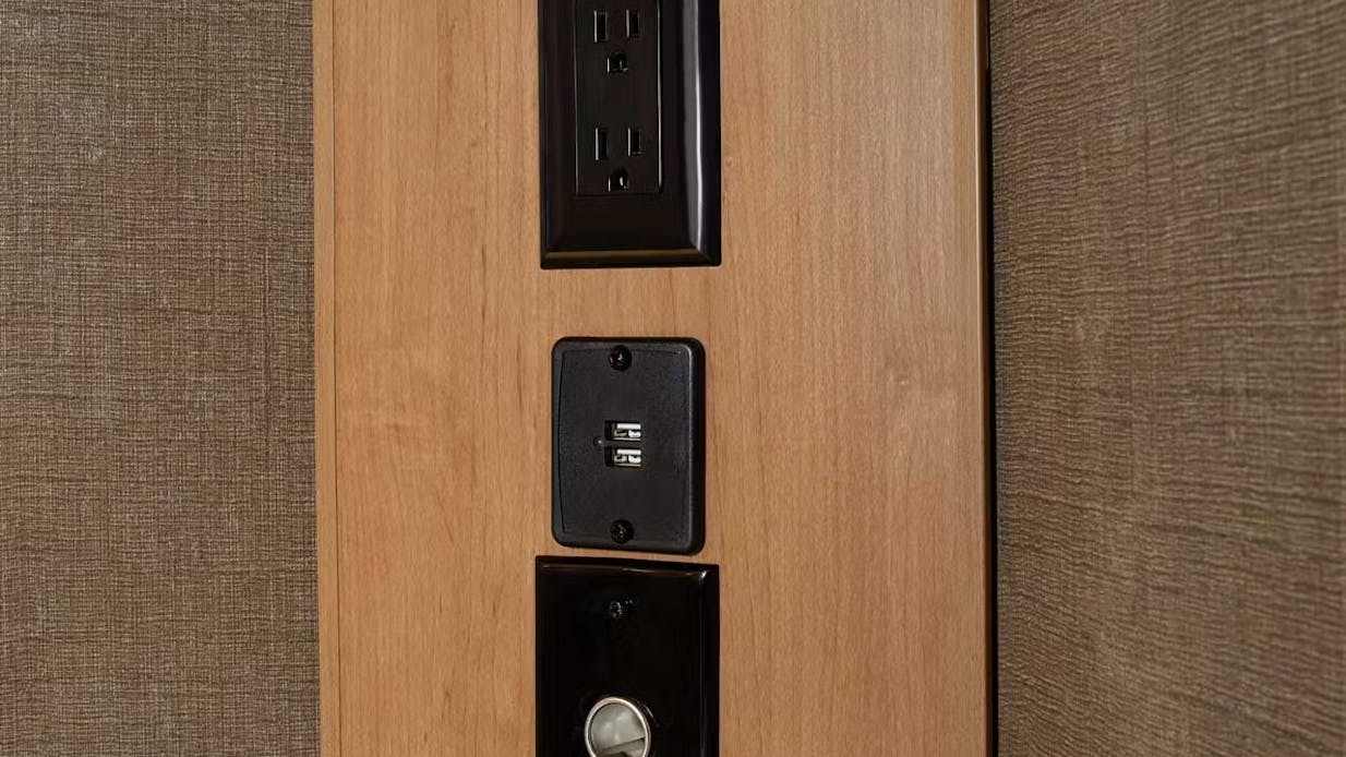 Bedroom 12-volt outlet with CPAP plug in