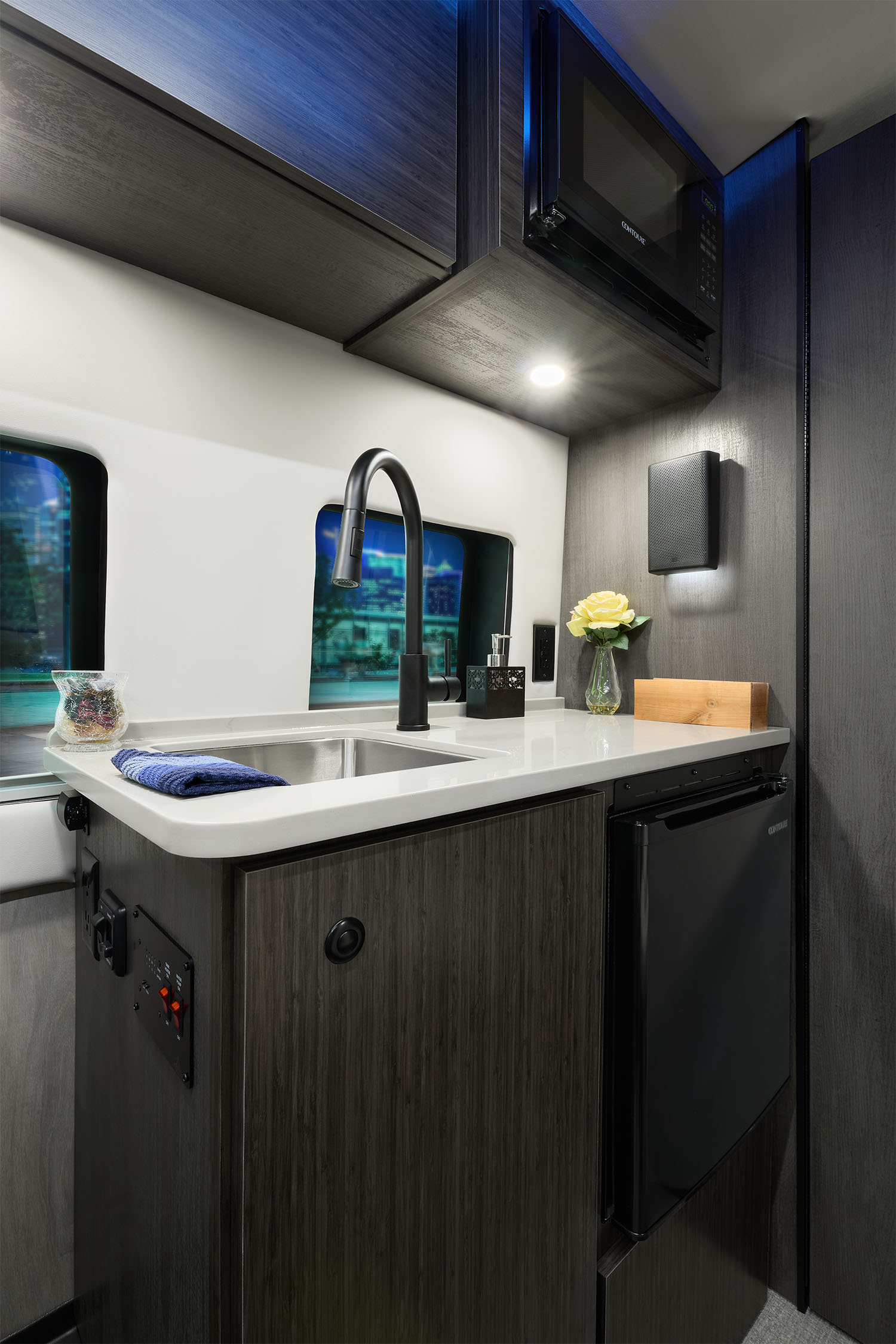 2027 Freedom Mover PX10 Starlight Gray Kitchen