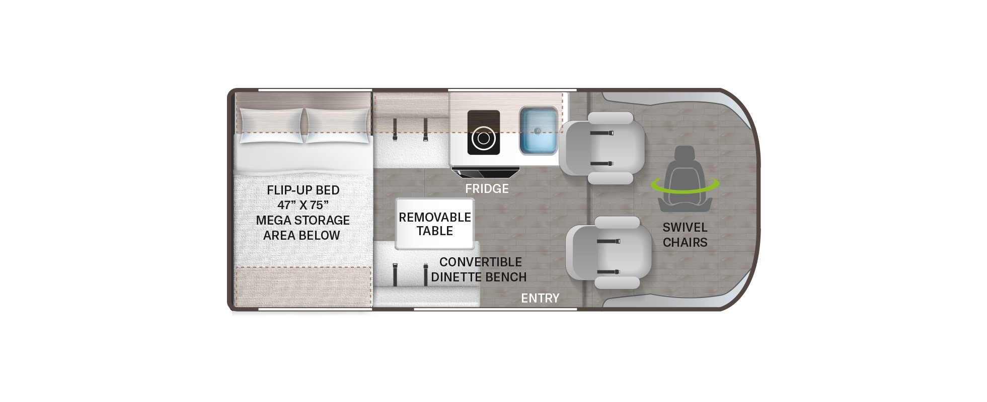 17D Freedom Elite Van Floor Plan