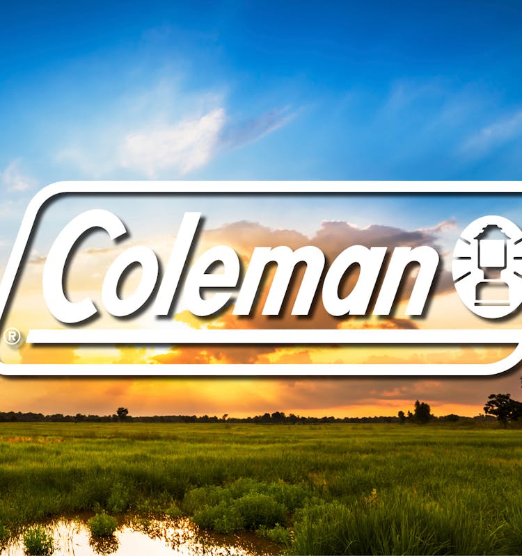 Coleman standard graphics with white tree background