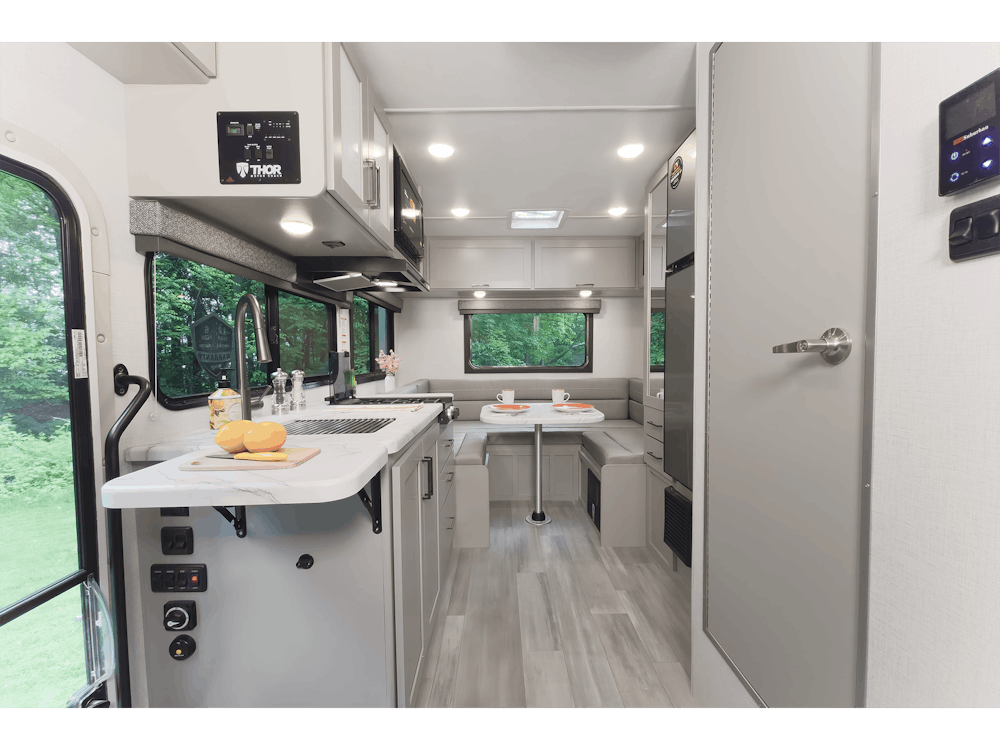 2026 Coleman 19EZ Blue Mist Coastline Grey Front to Back