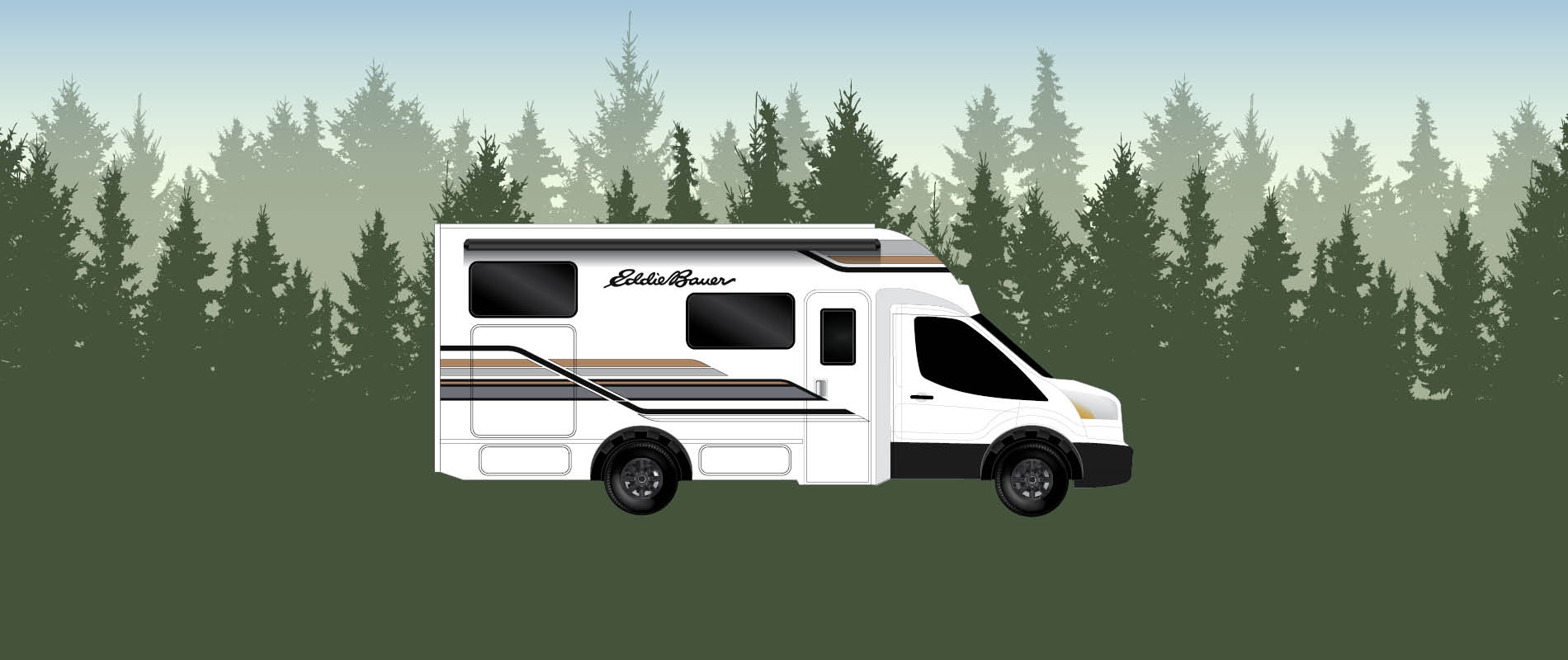 Eddie Bauer Transit Script Logo Banner