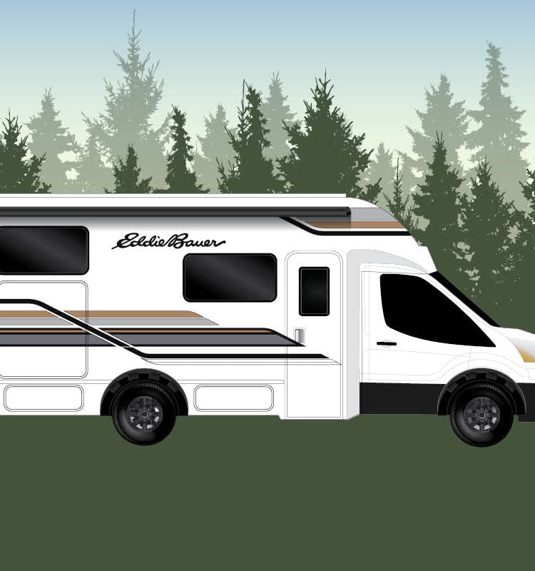 Eddie Bauer Transit Script Logo Banner