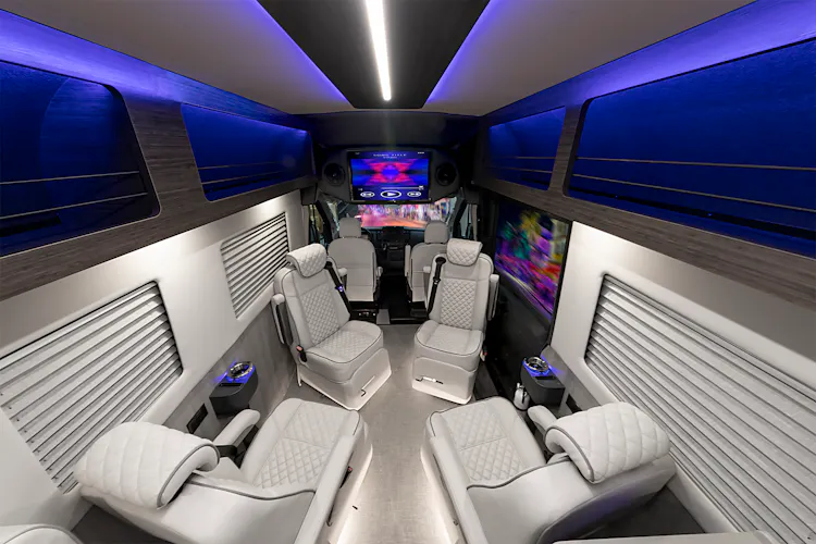 2026 Freedom Explorer PX10 Starlight Gray Seating Cabin