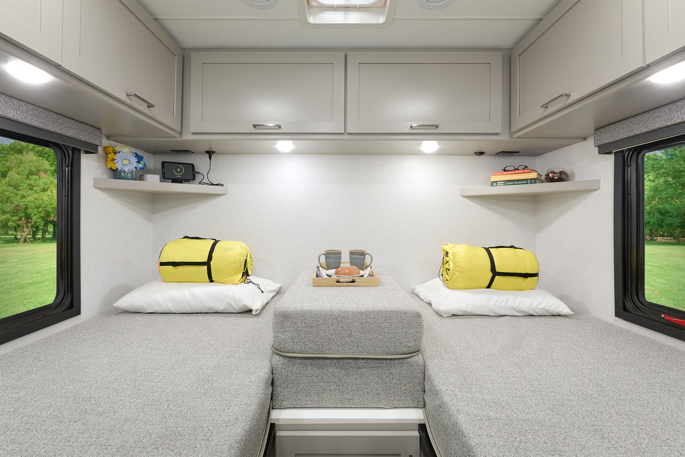 2026 Coleman 25EZ Blue Mist Coastline Grey Bedroom