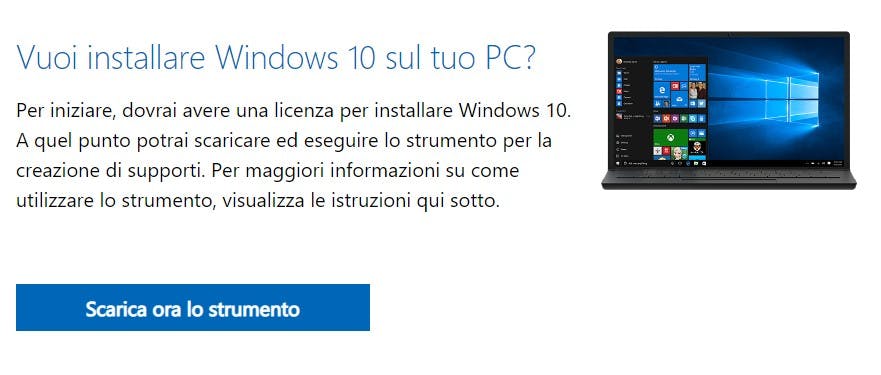 Come scaricare Windows 10 da PC