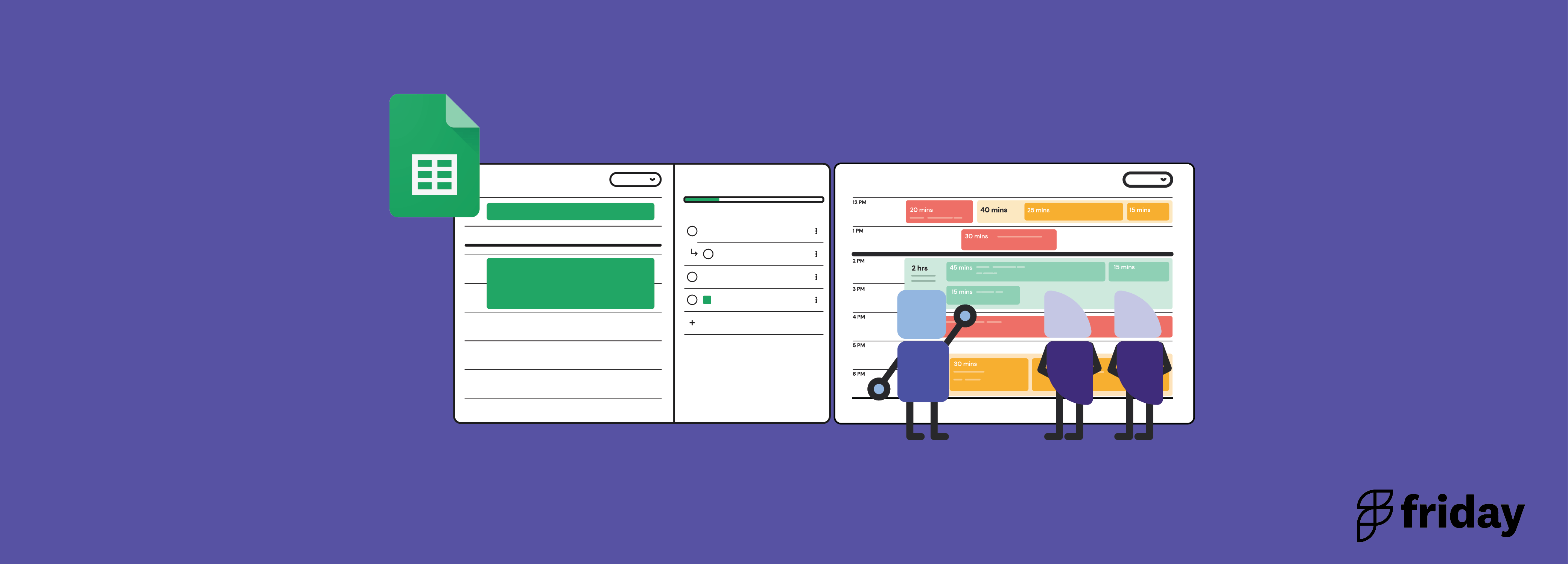 How To Make A Schedule & Daily Planner In Google Sheets | Friday.app