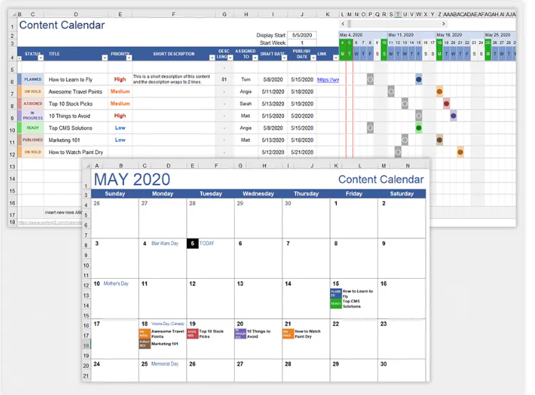 10 Best Free Content Calendar Templates for 2023 | Friday.app