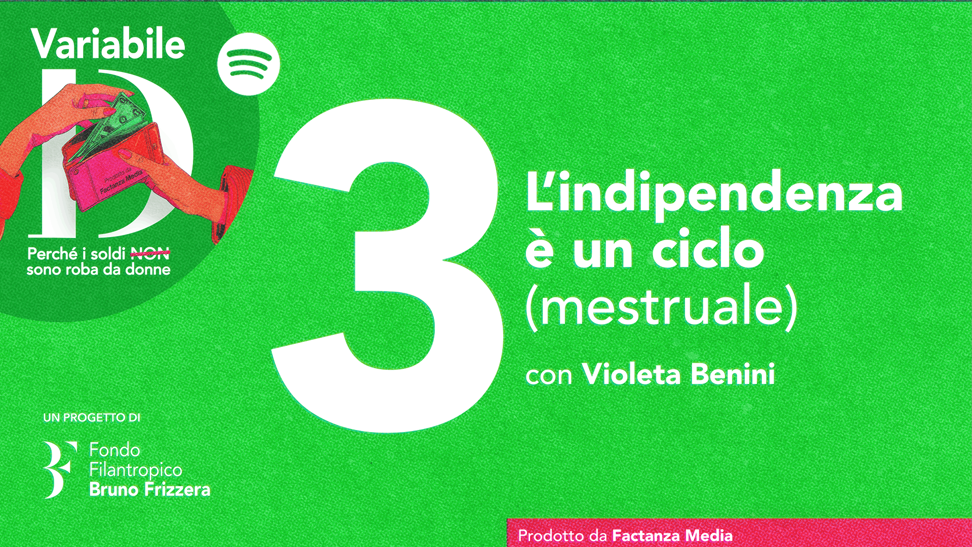 Copertina terza puntata podcast Variabile D - "L'indipendenza è un ciclo (mestruale)"