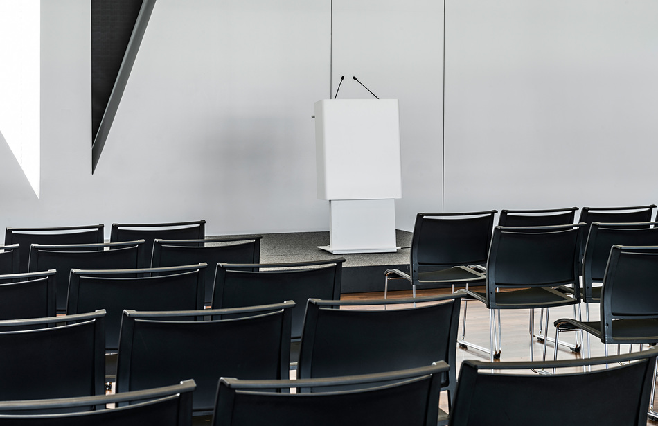 References-Porsche Museum-Zuffenhausen-klif stacking chair-PSE lectern
