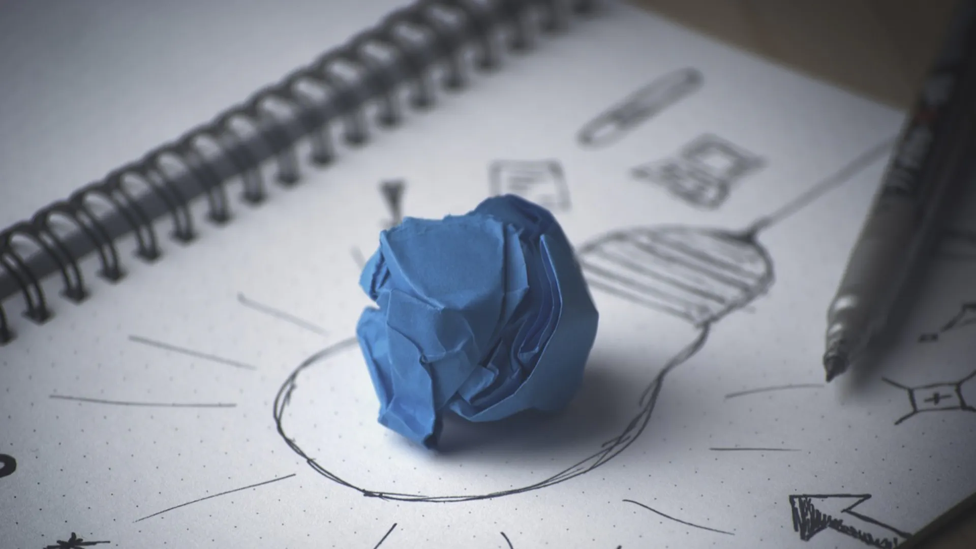 Vision-finden-Block mit Ideen