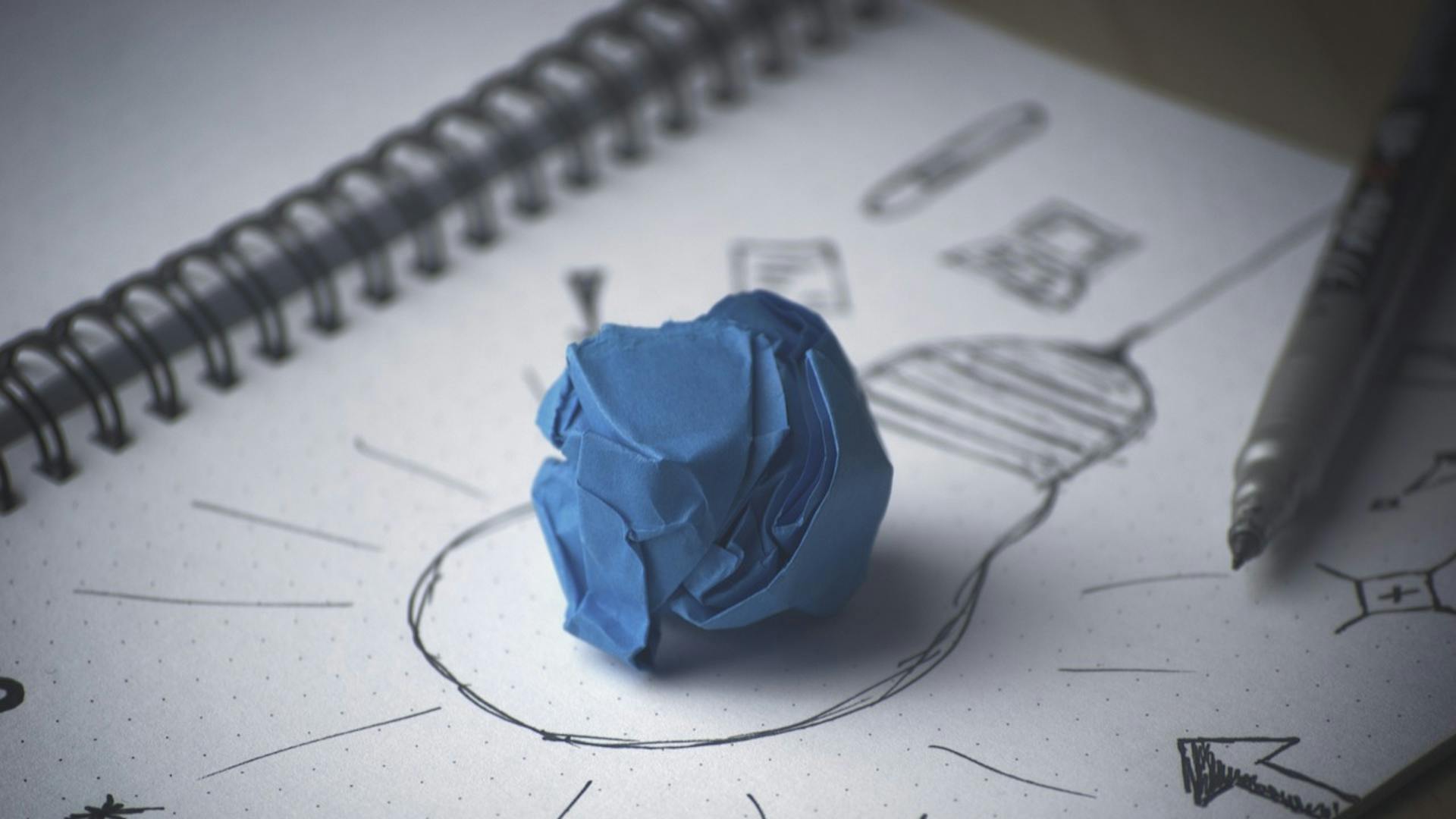 Vision-finden-Block mit Ideen