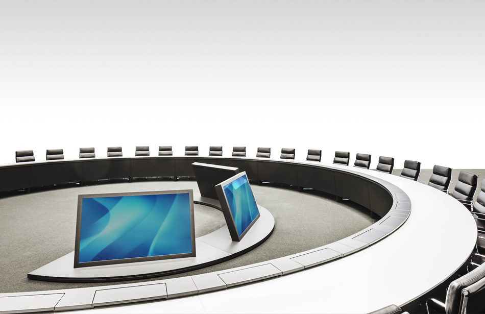 References- Boardroom of a DAX 100 company - customised conference system solution