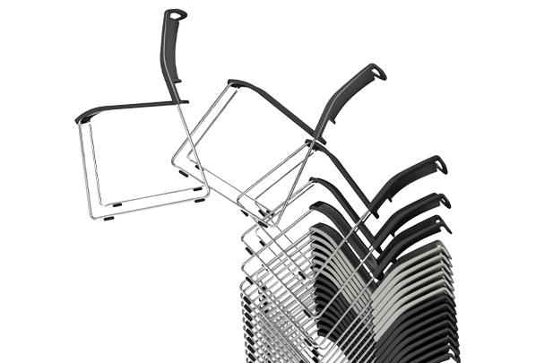 klif stacking chair stacked white background