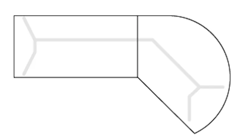 Produkte-Tische-Konferenztisch- fallon-Tischplattenformate- Tischkombination Segmenttisch rechts