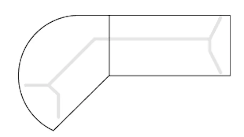 Produkte-Tische-Konferenztisch- fallon-Tischplattenformate- Tischkombination Segmenttisch links