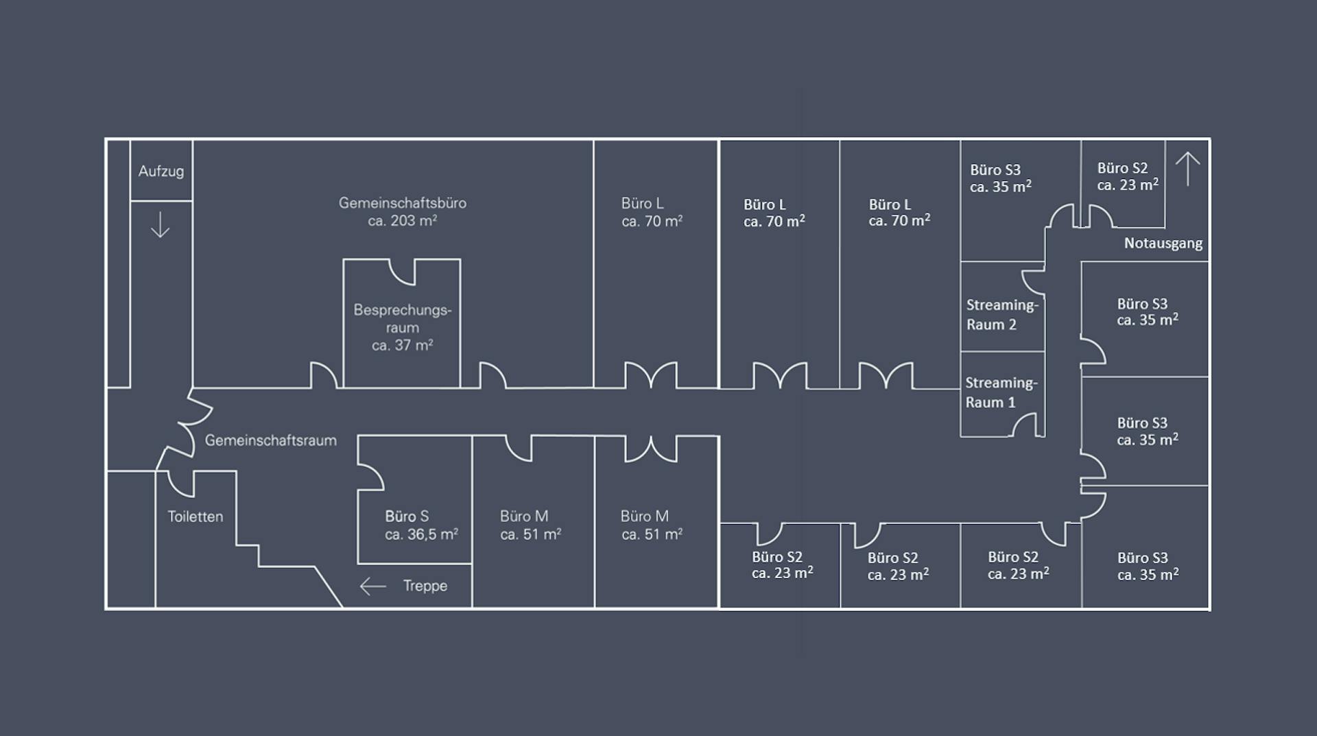 co-working space Bottwartal-Grundriss