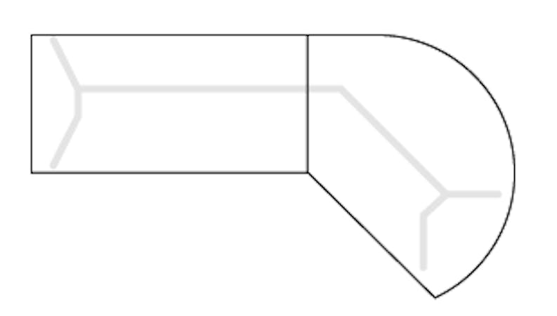 Produkte-Tische-Konferenztisch- fallon-Tischplattenformate- Tischkombination Segmenttisch rechts