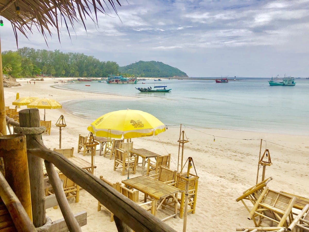 beach view from restaurant