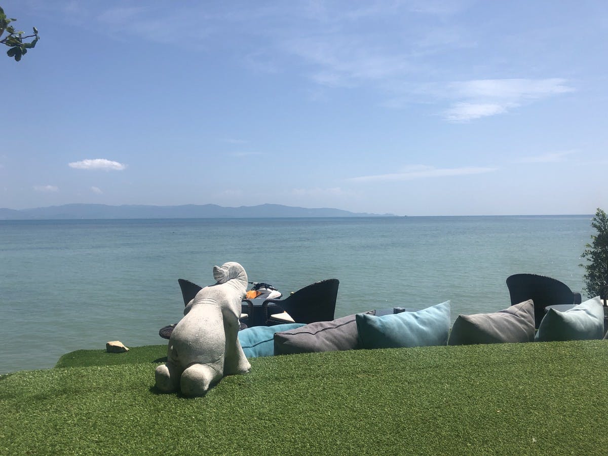 beach and sea view from ban tai