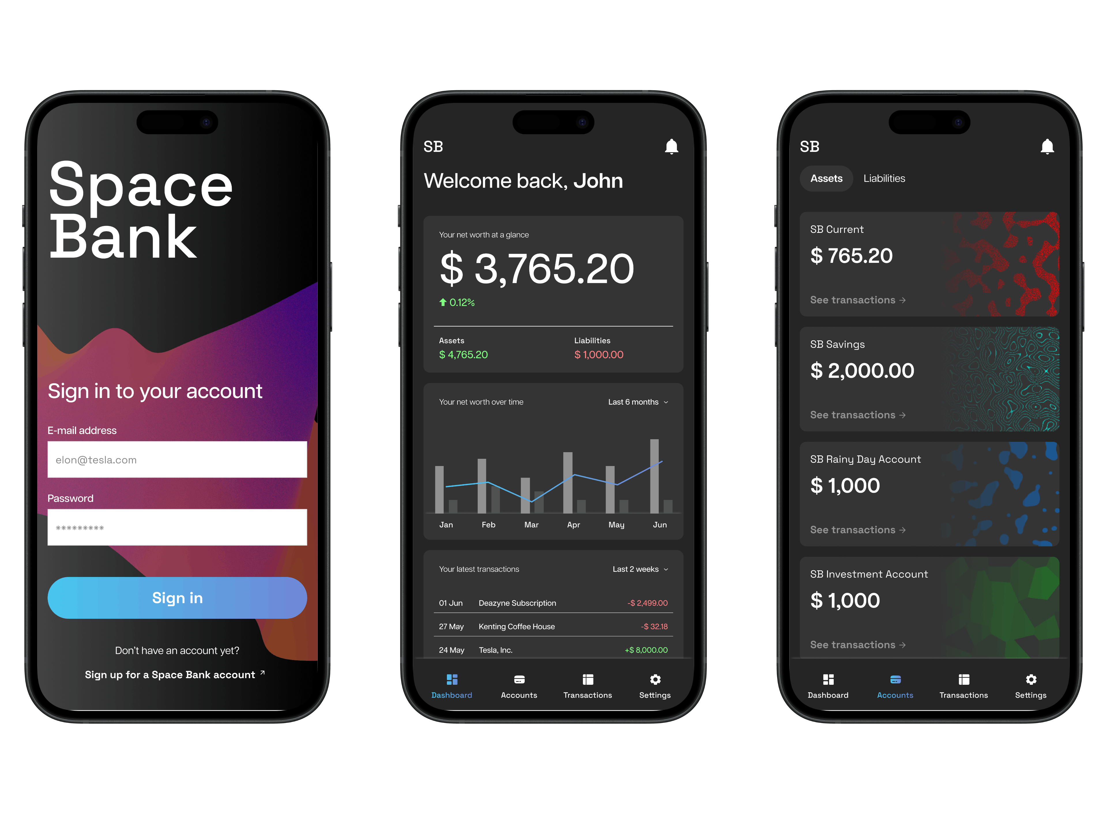 Space Bank UI