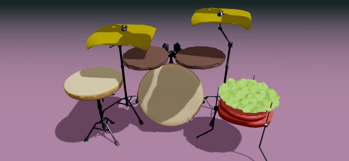 Let's Build a 3D Cheesburger Drum Kit!