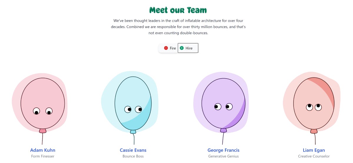 Building a Generative Team Section
