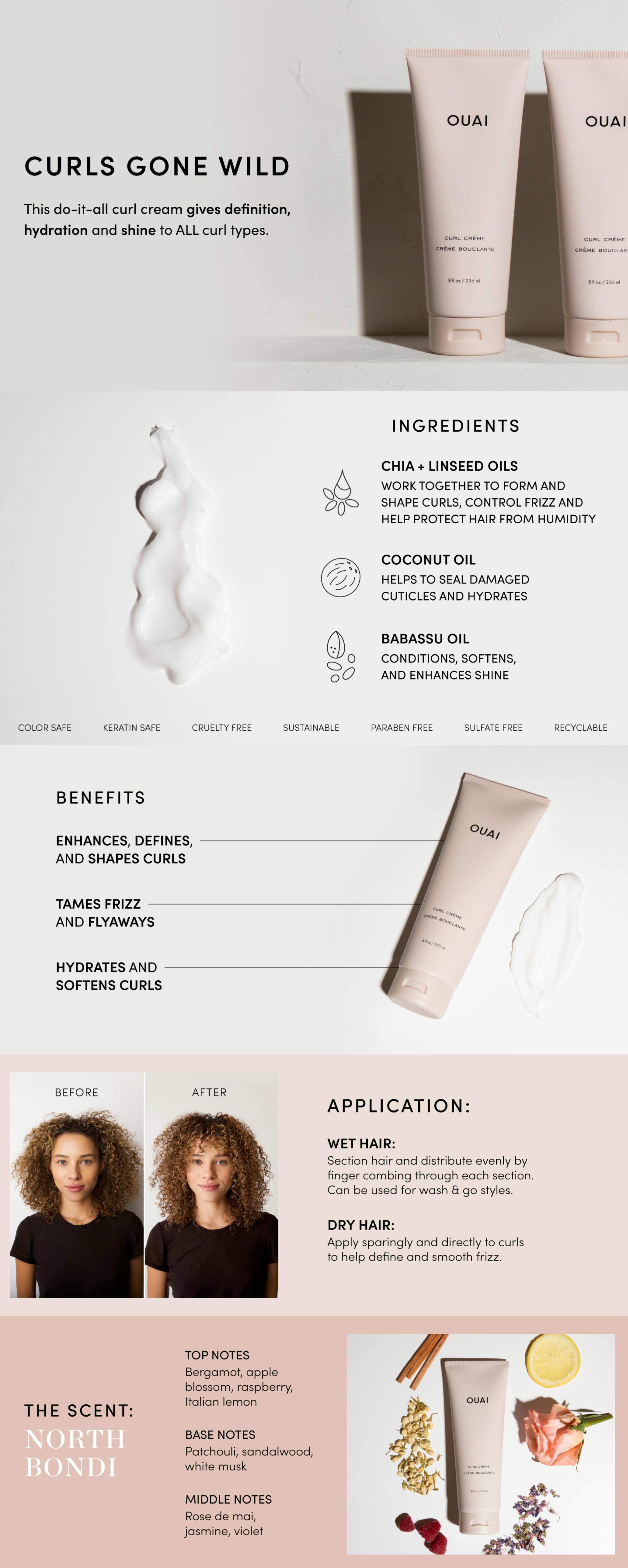 Screenshots of OUAI's Amazon storefront
