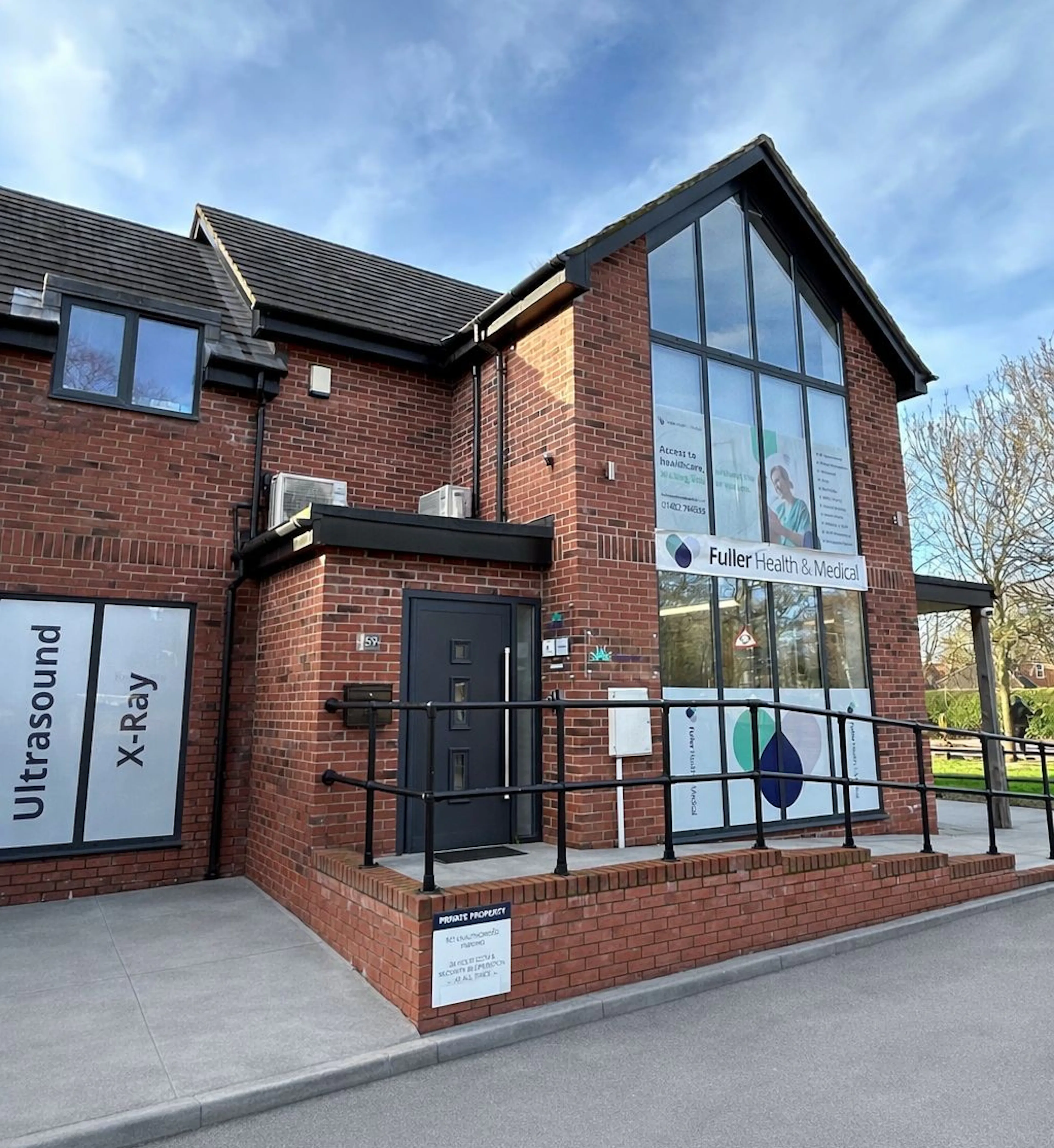 the Fuller Health and Medical building in the sunshine