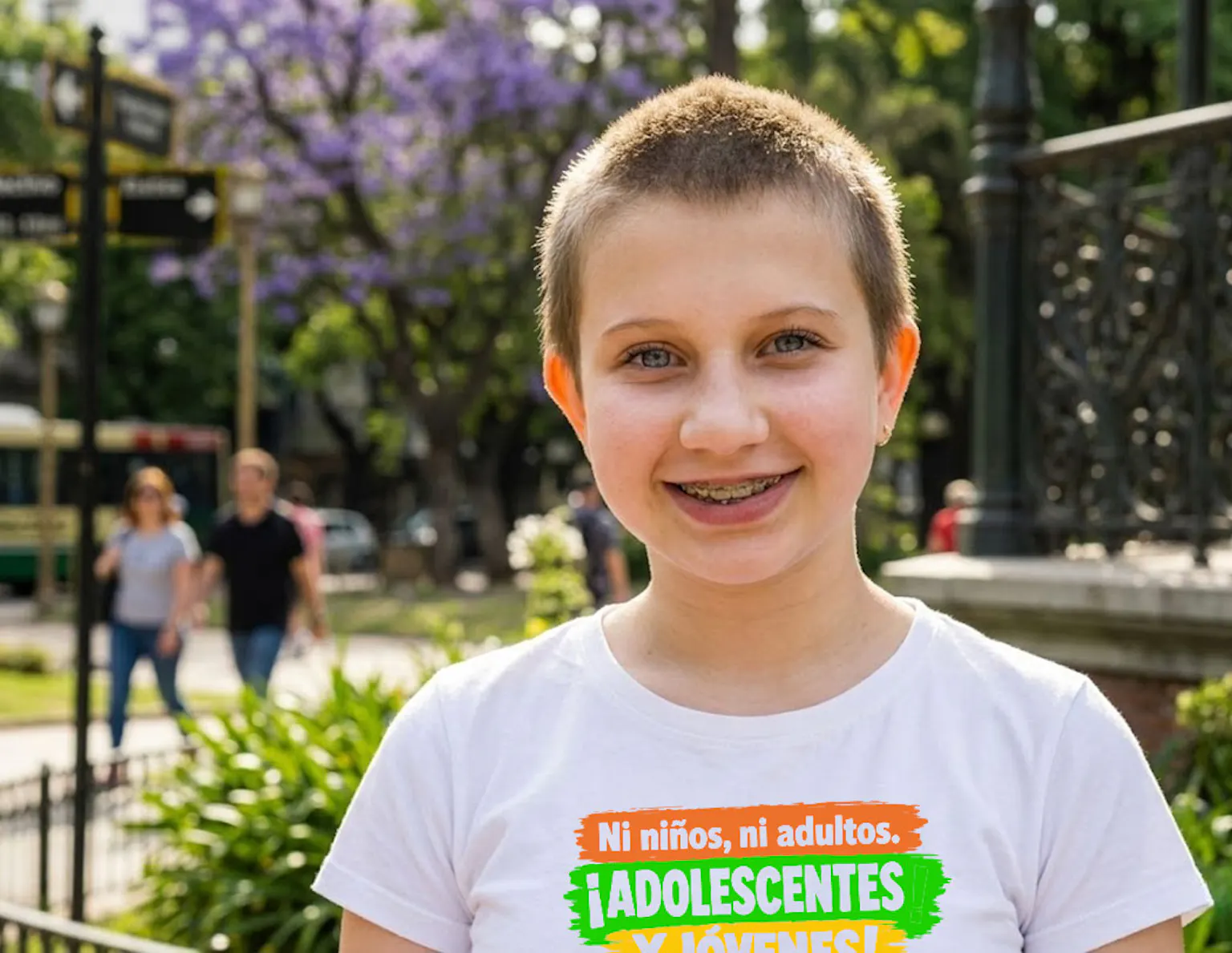 Adolescentes y jóvenes recibiendo atención oncológica especializada