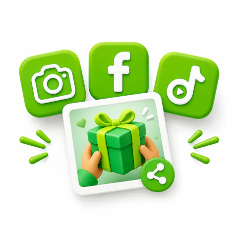 Compartir regalo en redes sociales