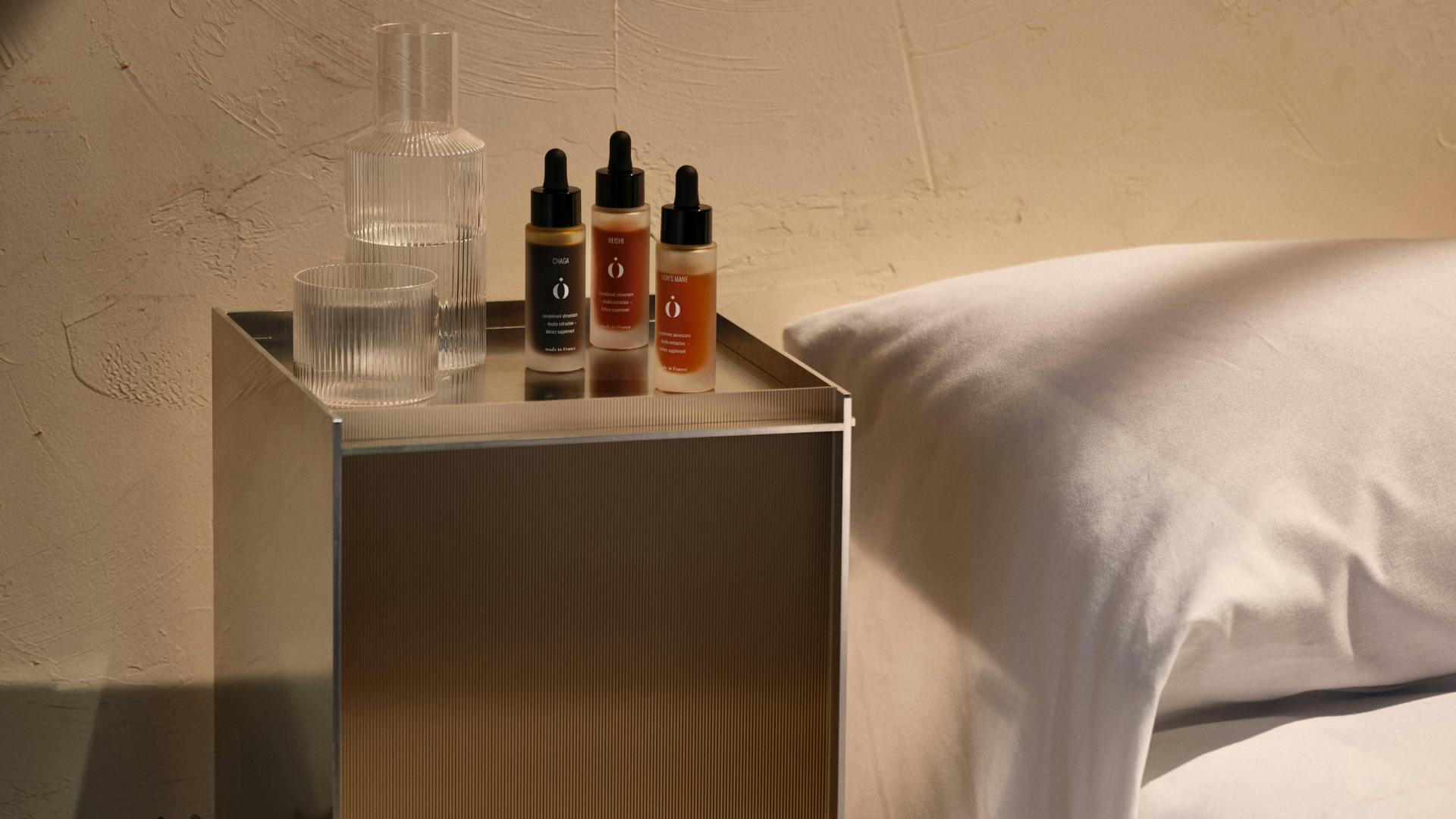 fungastique - rituel matinal élixir fungi table de nuit bien-être