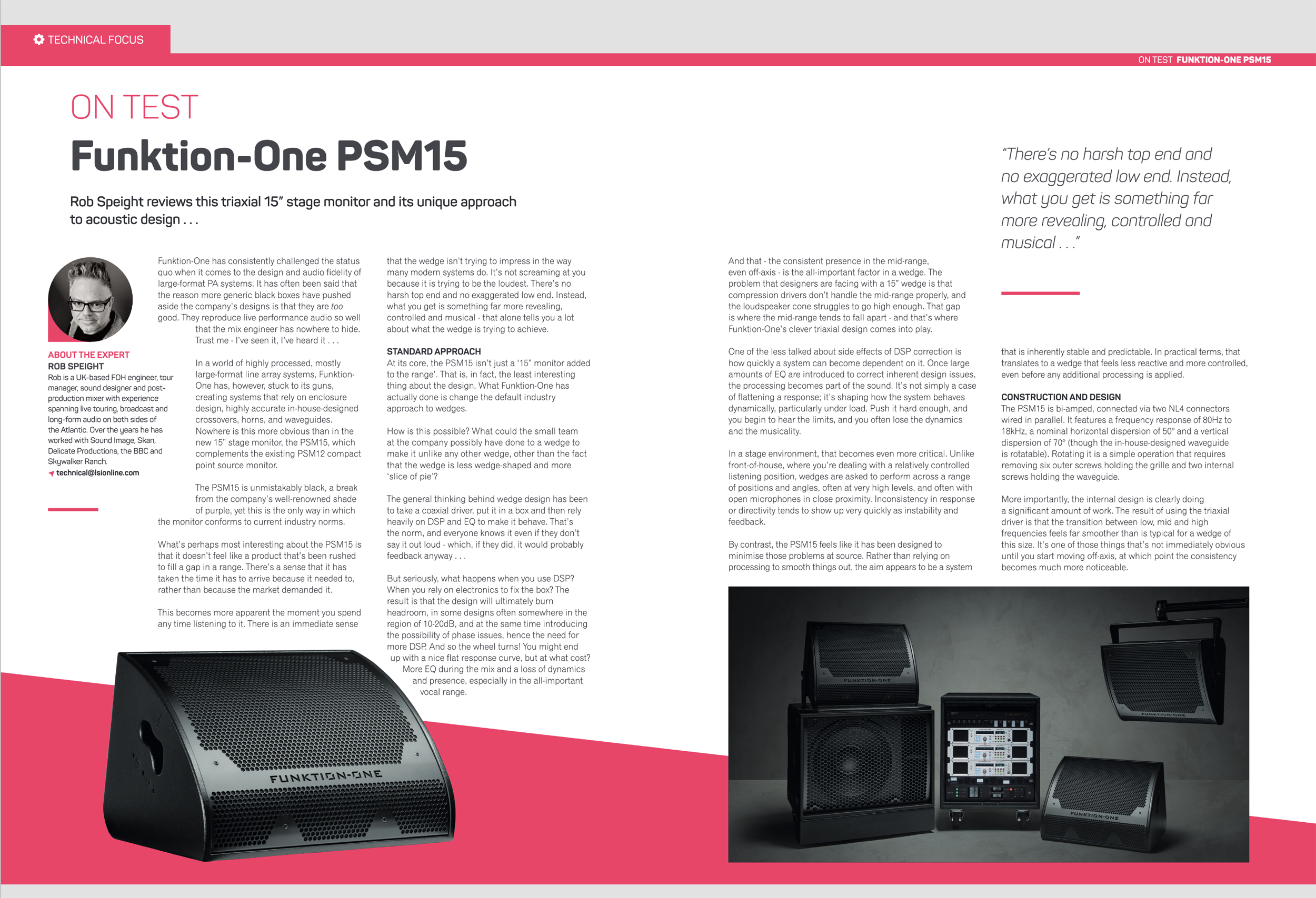 LSi Magazine: PSM15 Stage Monitor Review — Funktion-One