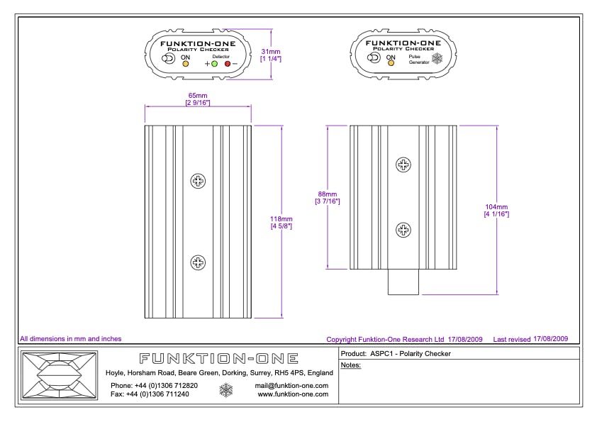 ASPC1 Polarity Checker Funktion One ASPC1 Polarity Checker Funktion One