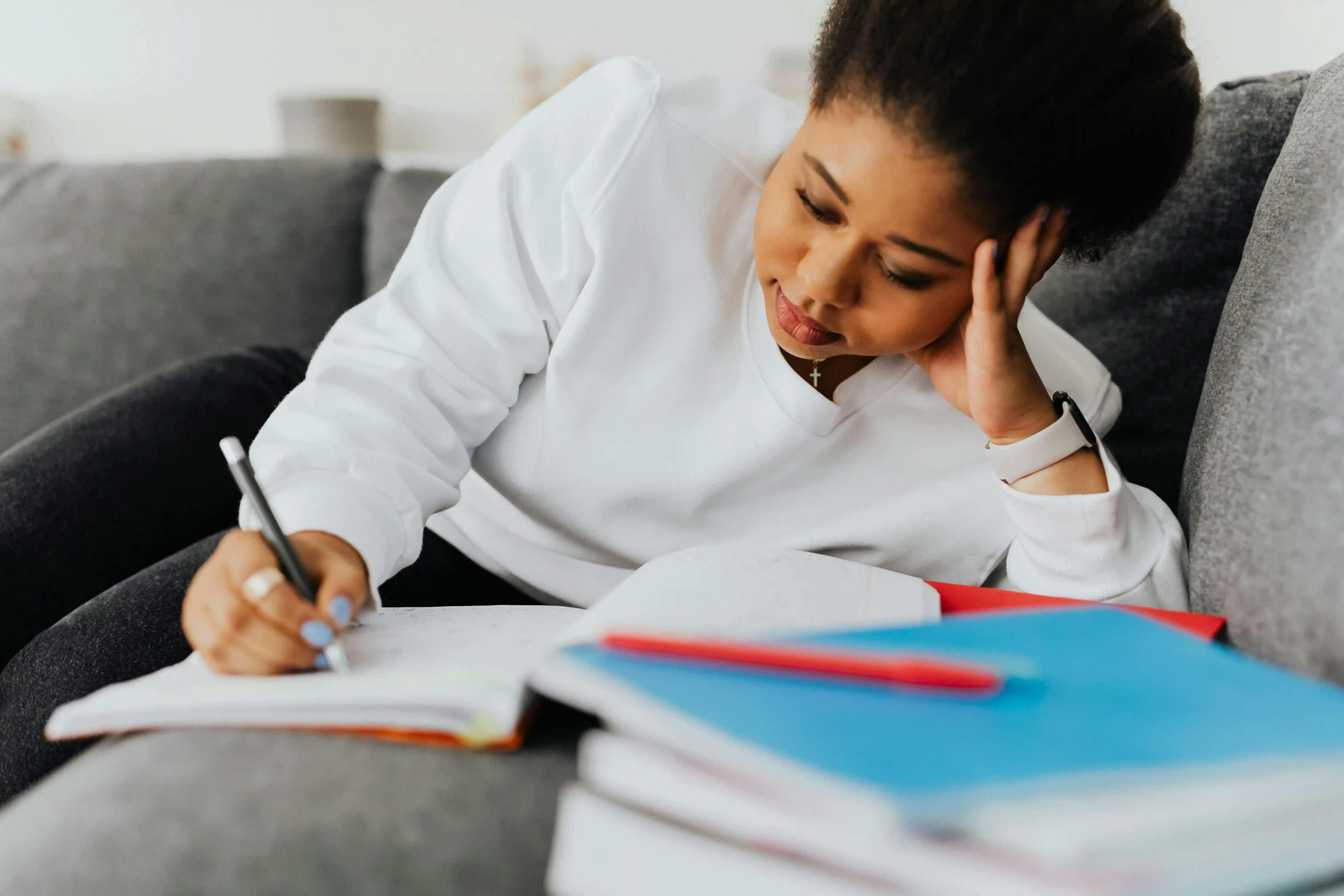 woman writing