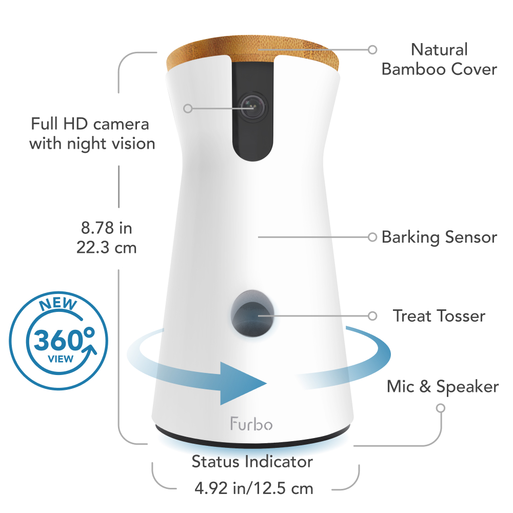 Furbo 360° Dog Camera | Treat-tossing Pet Camera with 360° view.