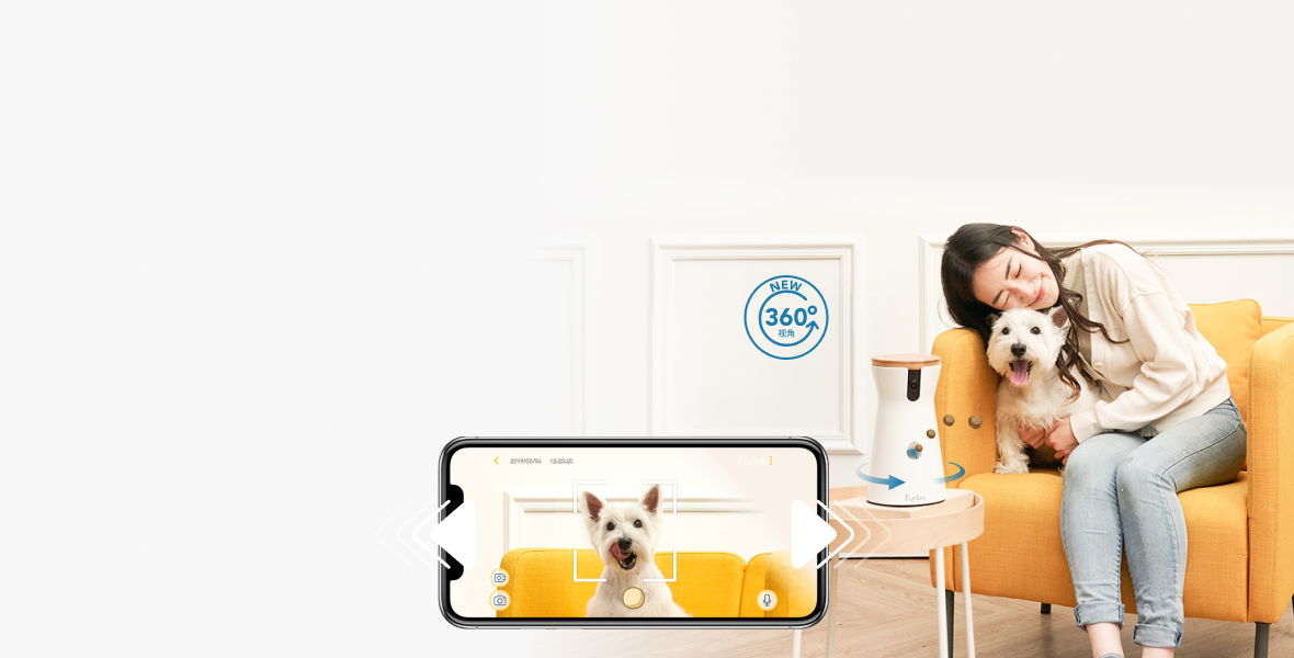Furbo狗狗摄像机- 360度版| 搭载AI智能的Furbo爱宠管家功能，可以让狗