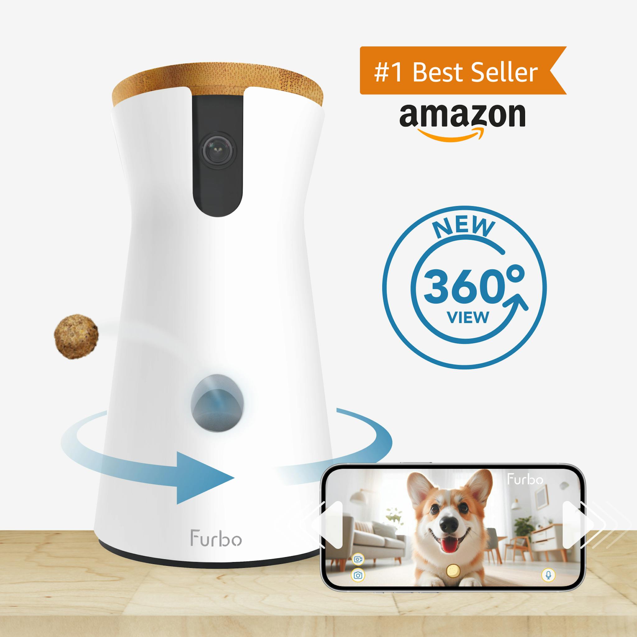 Furbo 360° Dog Camera｜Treat Tossing Pet Camera with HD